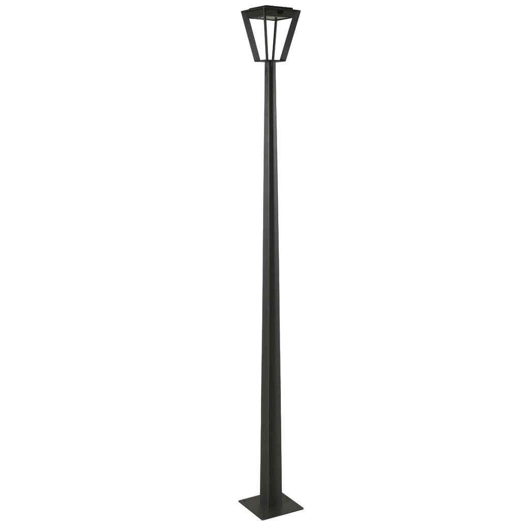 Metro 500lm Solar & Rechargeable Lamppost 200 cm - Space Grey Aluminium