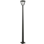 Metro 500lm Solar & Rechargeable Lamppost 200 cm - Space Grey Aluminium