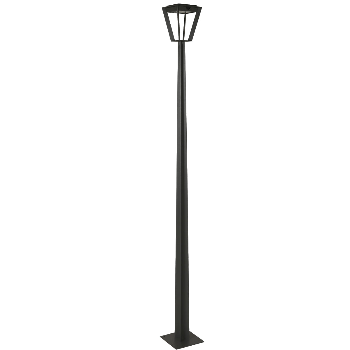 Metro 500lm Solar & Rechargeable Lamppost 200 cm - Space Grey Aluminium