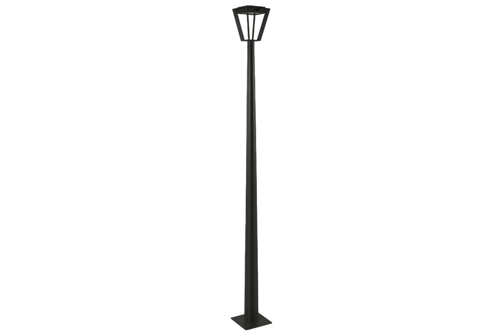 Metro 500lm Solar & Rechargeable Lamppost 200 cm - Space Grey Aluminium