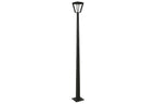 Metro 500lm Solar & Rechargeable Lamppost 200 cm - Space Grey Aluminium