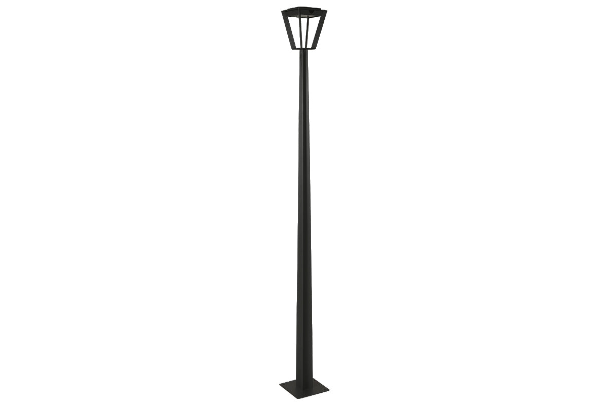 Metro 500lm Solar & Rechargeable Lamppost 200 cm - Space Grey Aluminium