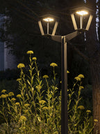 Metro Double-Head Solar & Rechargeable Lamppost 220 cm 2x500lm - Space Grey Aluminium