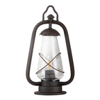 Elstead Miners Pedestal Lantern in Old Bronze