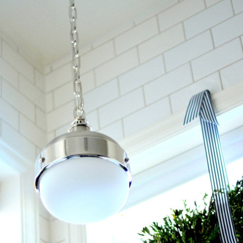 Feiss Cadence Mini Pendant Light in Brushed Steel