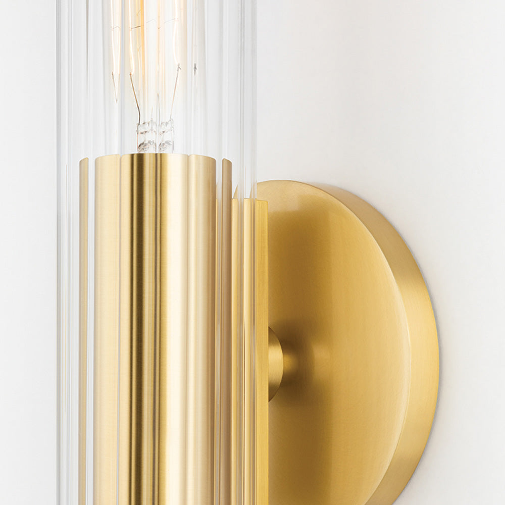 Mitzi Cecily 2 Light Small Wall Light in Aged Brass
