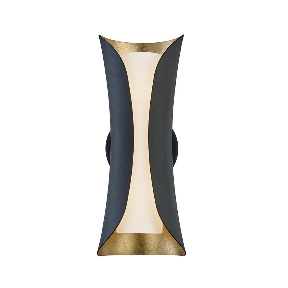 Mitzi Josie 2 Light Wall Light in Black and Gold Leaf