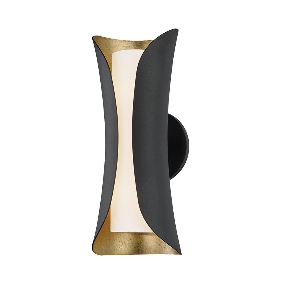 Mitzi Josie 2 Light Wall Light in Black and Gold Leaf