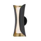 Mitzi Josie 2 Light Wall Light in Black and Gold Leaf