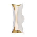 Mitzi Josie 2 Light Wall Light in Gold Leaf and White
