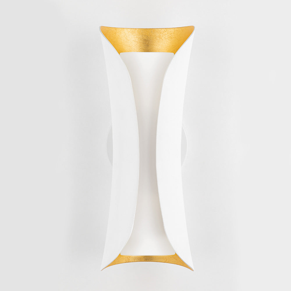 Mitzi Josie 2 Light Wall Light in Gold Leaf and White