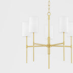 Mitzi Olivia 5 Light Chandelier in Aged Brass