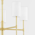 Mitzi Olivia 5 Light Chandelier in Aged Brass