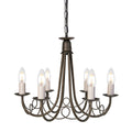 Elstead Minster 6 Light Chandelier in Black and Gold