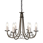 Elstead Minster 6 Light Chandelier in Black and Gold