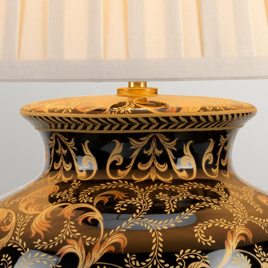 Elstead Morris Large Table Lamp in Gold and Black