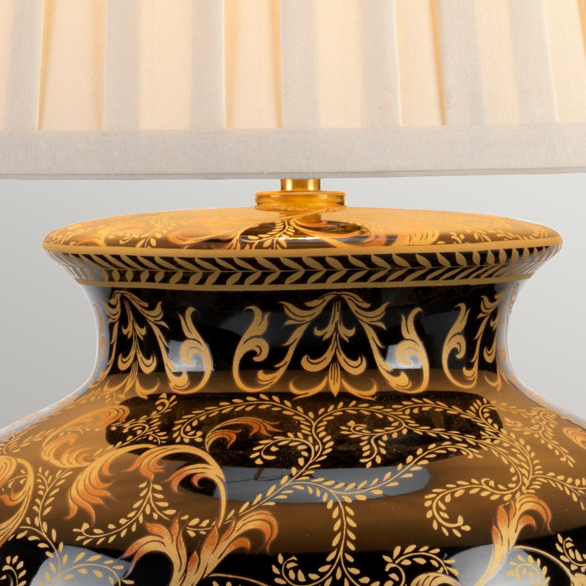 Elstead Morris Large Table Lamp in Gold and Black