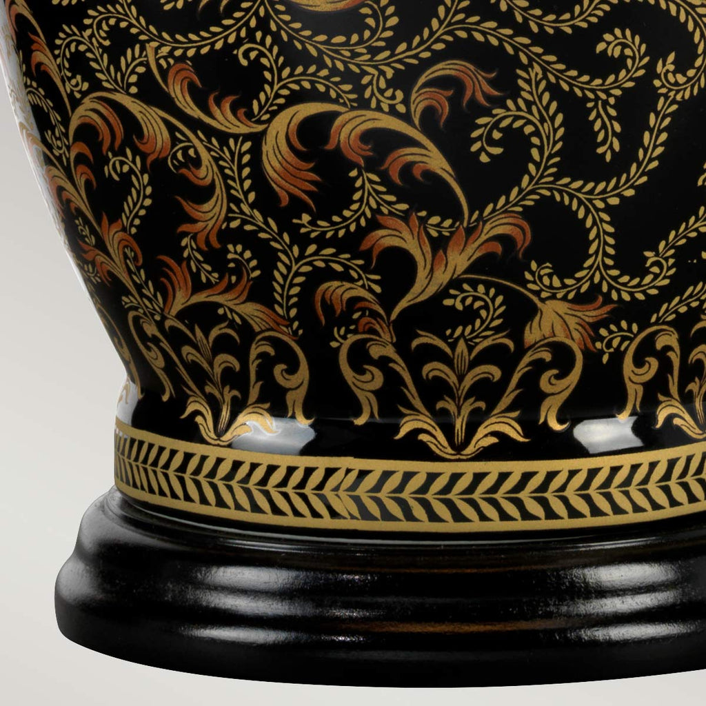 Elstead Morris Large Table Lamp in Gold and Black