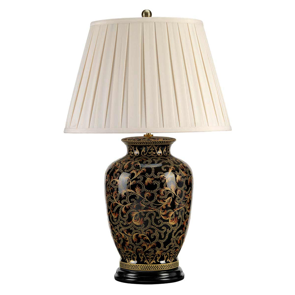 Elstead Morris Large Table Lamp in Gold and Black