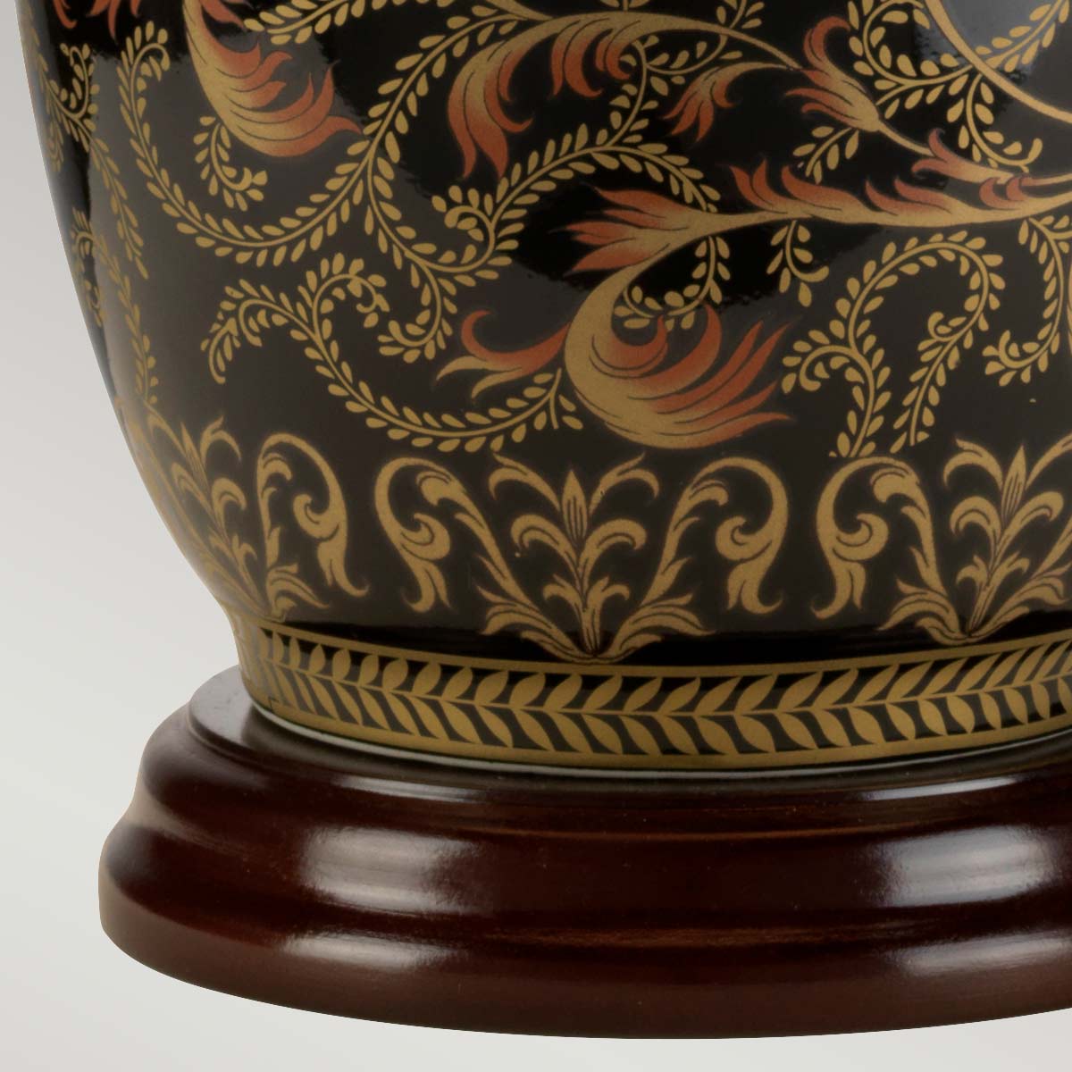 Elstead Morris Small Table Lamp in Black Gold