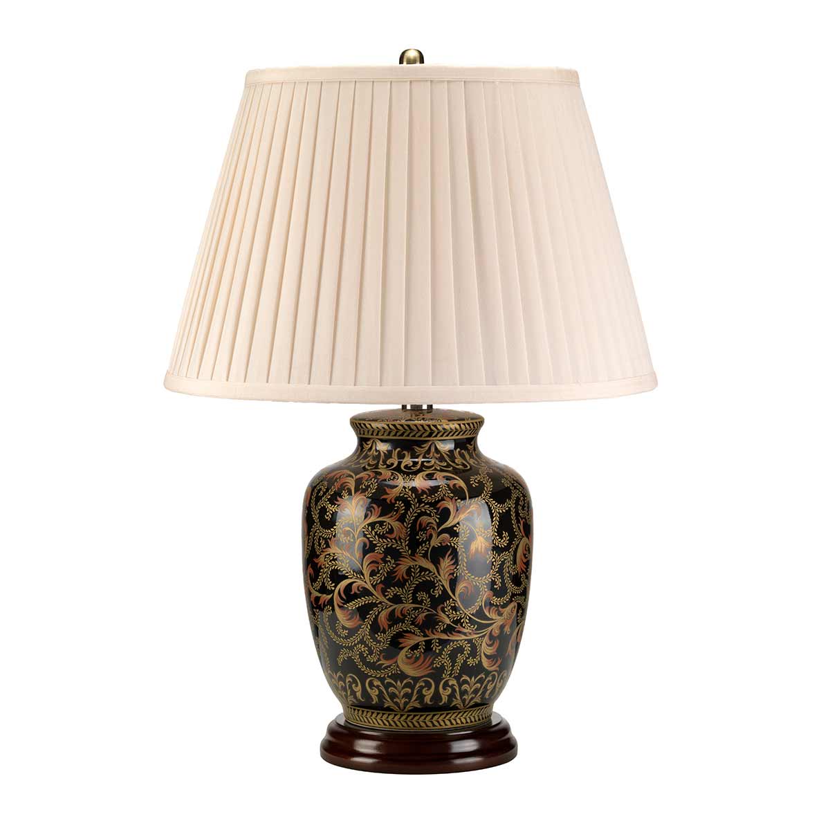 Elstead Morris Small Table Lamp in Black Gold