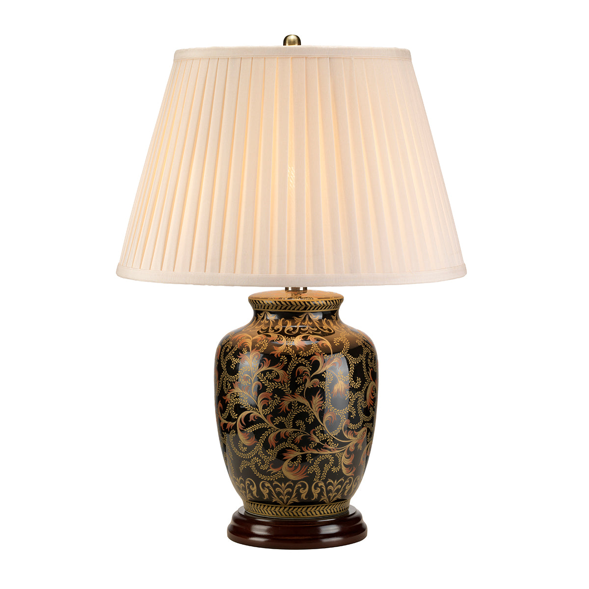 Elstead Morris Small Table Lamp in Black Gold