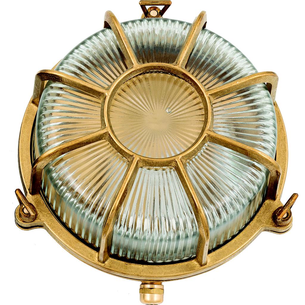 Navigator Capstan Extra Large Radial Porthole Bulkhead in Solid Brass