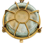 Navigator Capstan Extra Large Radial Porthole Bulkhead in Solid Brass