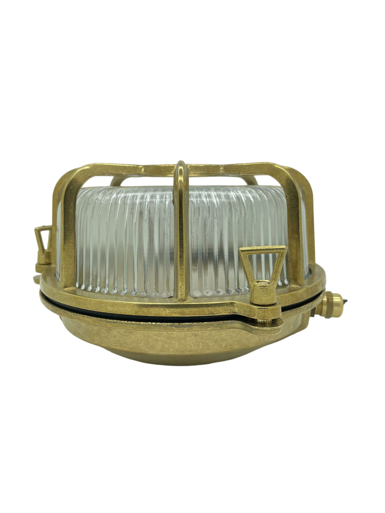 Navigator Capstan Extra Large Radial Porthole Bulkhead in Solid Brass