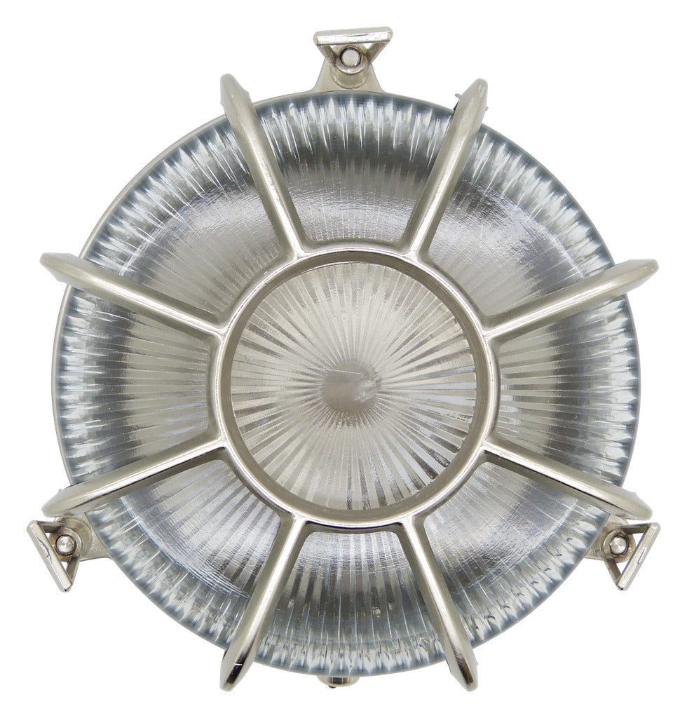 Navigator Capstan Extra Large Radial Porthole Bulkhead Solid Brass in Satin Nickel