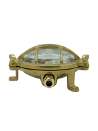 Navigator Compass Mini Porthole Bulkhead in Solid Brass