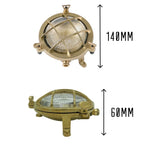 Navigator Compass Mini Porthole Bulkhead in Solid Brass
