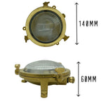 Navigator Compass Plain Mini Porthole Bulkhead in Solid Brass