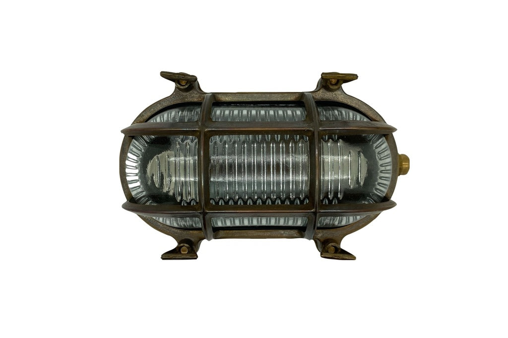 Navigator Horatio Small Standard Bulkhead in Antique Brass