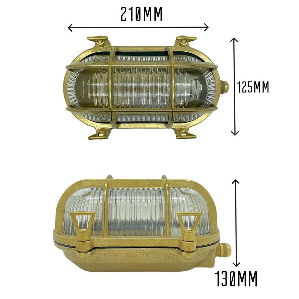 Navigator Horatio Small Standard Bulkhead in Solid Brass