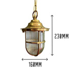 Navigator Hull Pendant Lantern in Solid Brass