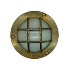 Navigator Marina Compact Mini Circular Bulkhead in Antique Solid Brass
