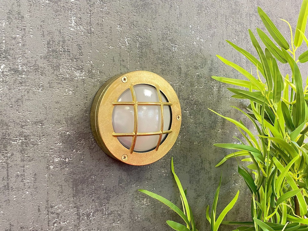 Navigator Marina Compact Mini Circular Bulkhead in Satin Nickel