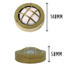 Navigator Marina Compact Mini Circular Bulkhead in Solid Brass