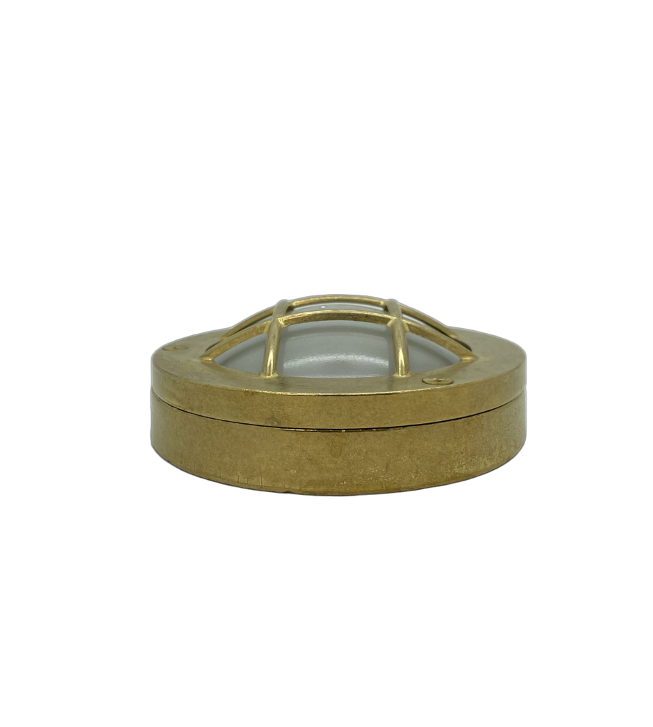 Navigator Marina Compact Mini Circular Bulkhead in Solid Brass