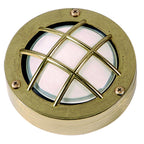 Navigator Marina Compact Mini Circular Bulkhead in Solid Brass
