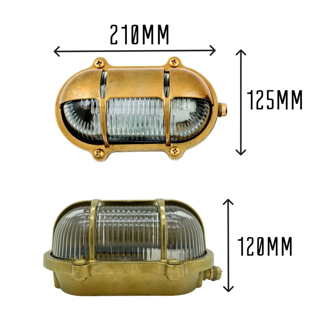 Navigator Palaemon Decorative Eyelid Bulkhead in Solid Brass