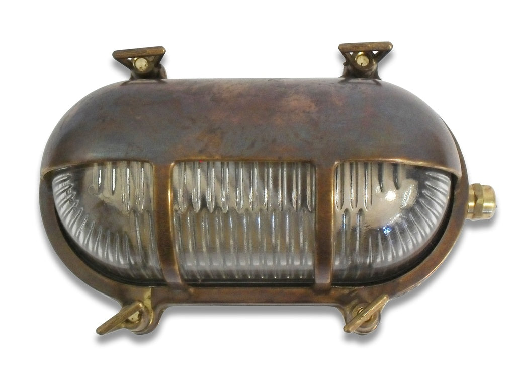 Navigator Palaemon Eyelid Bulkhead in Antique Solid Brass