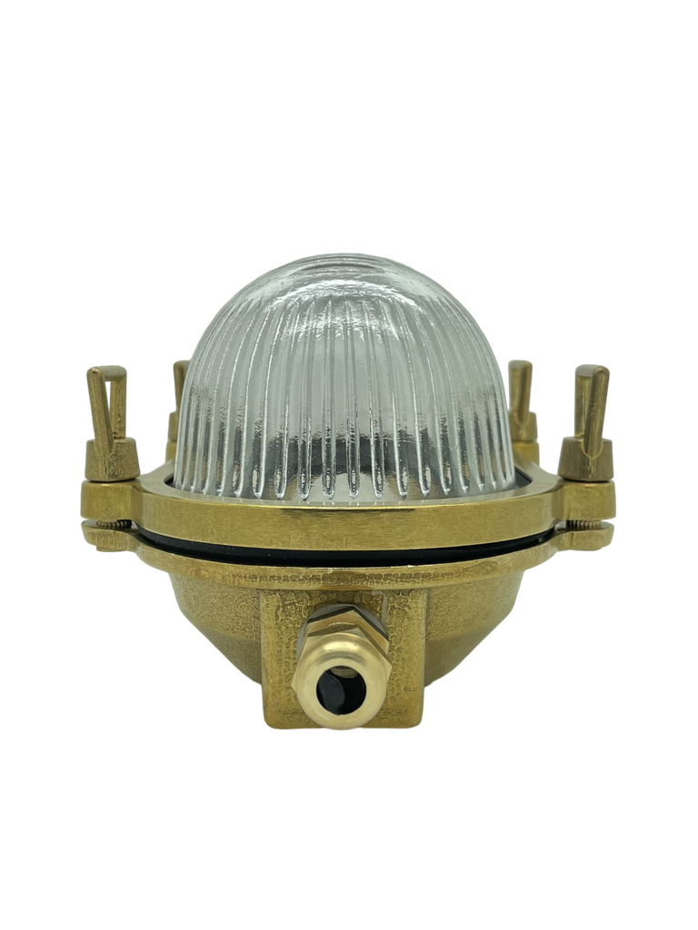 Navigator Siren Small Standard Bulkhead Plain in Solid Brass