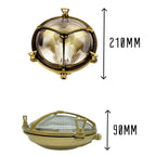 Navigator Trident Porthole Bulkhead in Solid Brass