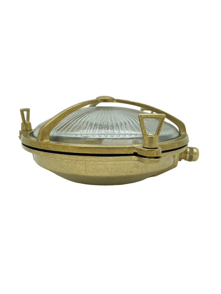 Navigator Trident Porthole Bulkhead in Solid Brass