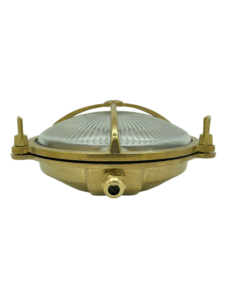 Navigator Trident Porthole Bulkhead in Solid Brass