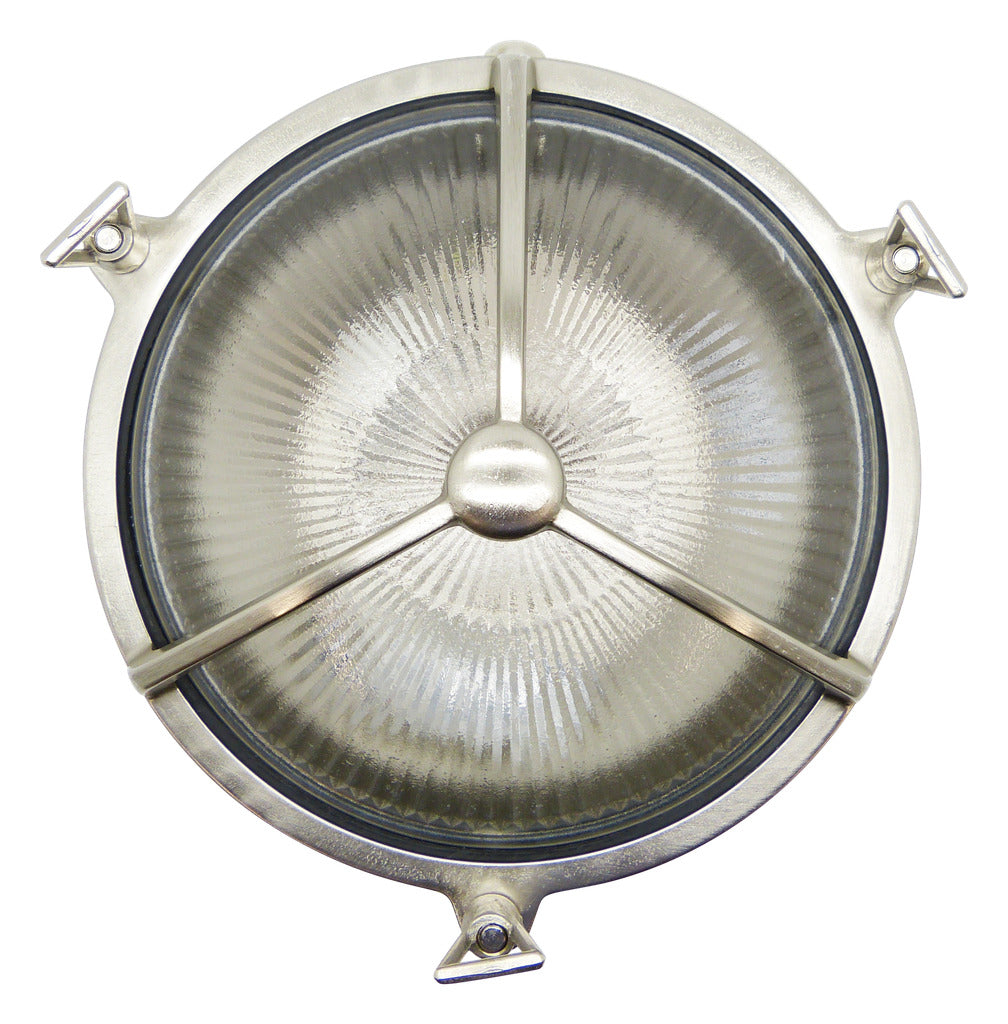 Navigator Trident Porthole Bulkhead Solid Brass in Satin Nickel