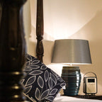 Elstead Neptune Table Lamp in Blue Glaze