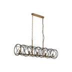 Regent Neuilly 5 Light 1200mm Linear Pendant Light - Black / Satin Gold